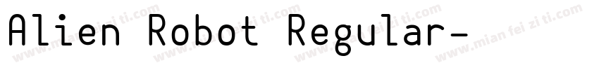 Alien Robot Regular字体转换